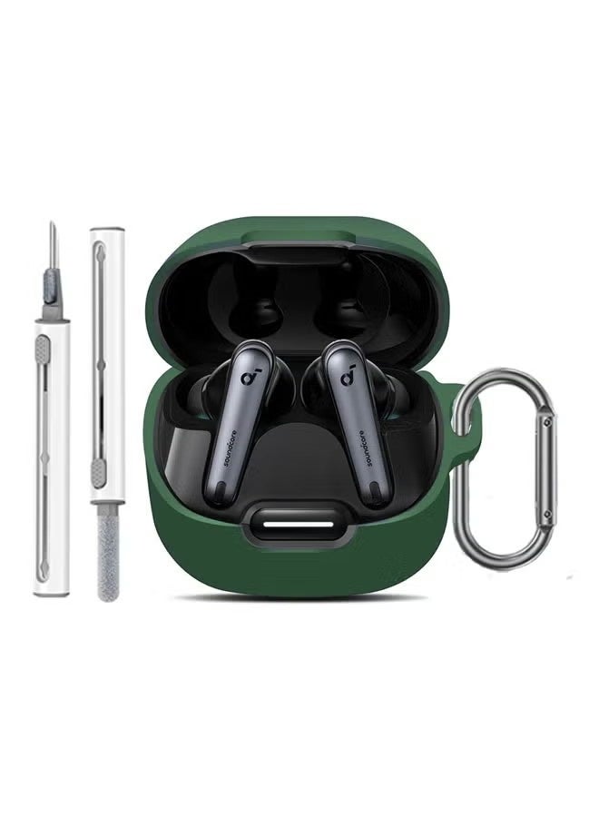 for Liberty 4 NC Case Cover with Cleaner Kit, Soft Silicone Protective Case for Anker Soundcore Liberty 4 NC Case for Women Men, Liberty 4 NC Case Accessories with Keychain - Image 1