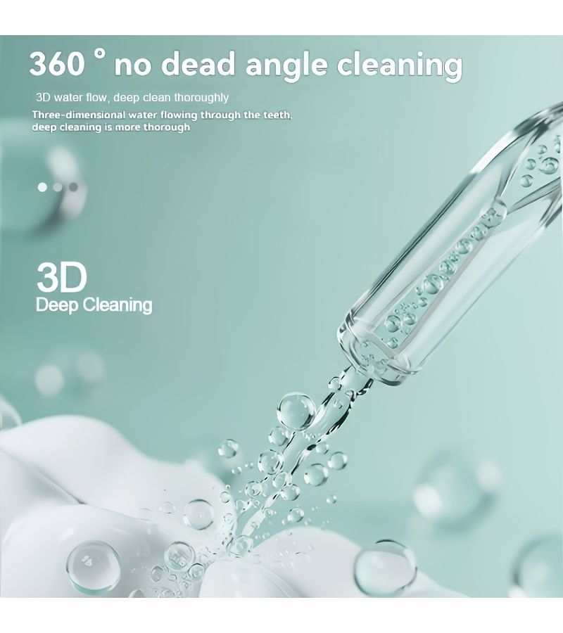 Portable Water Flosser White 4 Nozzles Rechargeable Oral Hygiene Device Home Travel - Image 3