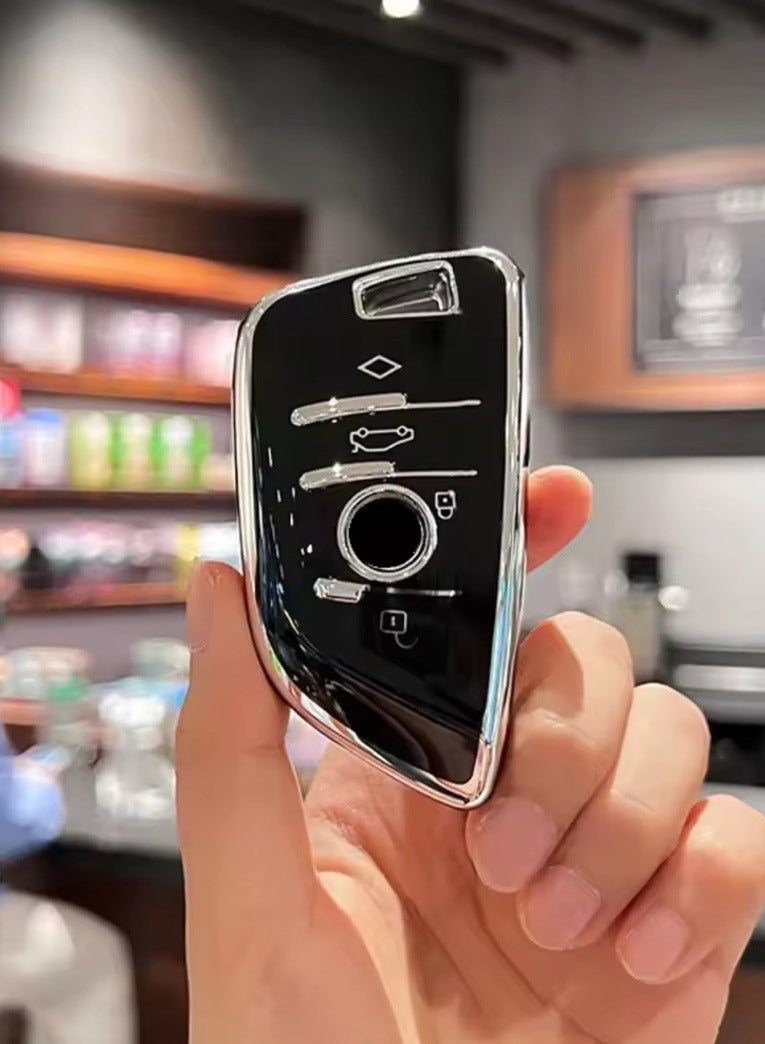 For TPU Key Fob Cover With keychain For BMW X1 X2 X3 X5 X6 2 5 6 7 Series - Image 1