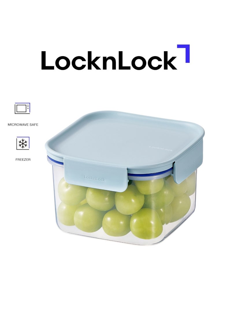 LocknLock حاوية طعام لوكن لوك كلاسيك بلس مربعة - 860 مل باللون النعناعي، قفل من 4 جوانب، قابلة للتكديس ومضادة للتسرب - Image 1