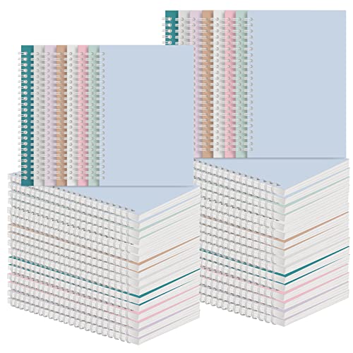Ddaowanx 48 Pack A5 Spiral Notebooks College Ruled Spiral Notebooks Bulk Inches Lined Travel Writing Notebooks Journal Notepad for Office School Supplies, 50 Sheets 100 Pages, 8.3 x 5.5 Inches, Multicolor - Image 1