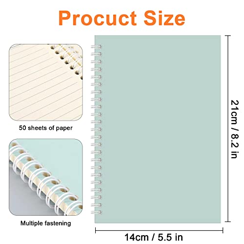 Ddaowanx 48 Pack A5 Spiral Notebooks College Ruled Spiral Notebooks Bulk Inches Lined Travel Writing Notebooks Journal Notepad for Office School Supplies, 50 Sheets 100 Pages, 8.3 x 5.5 Inches, Multicolor - Image 2