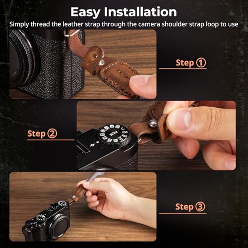 SMALLRIG Camera Neck Shoulder Strap, Adjustable Braided Camera Shoulder Strap with O-Ring and Leather Pad for DSLR or Mirrorless Camera, Gray- 5057 - Image 5