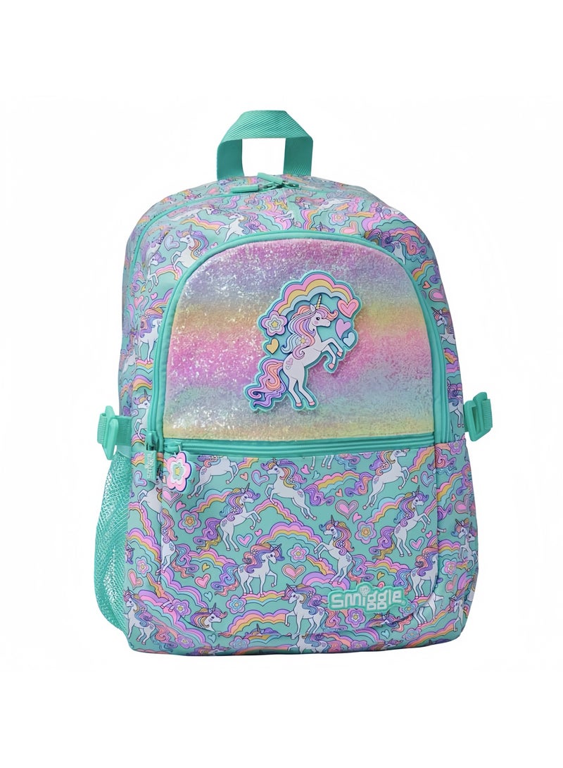 Smiggle Girls Sequin Student Backpack Primary and Secondary School Children Backpack Outdoor Leisure Bag Backpack 42*30CM