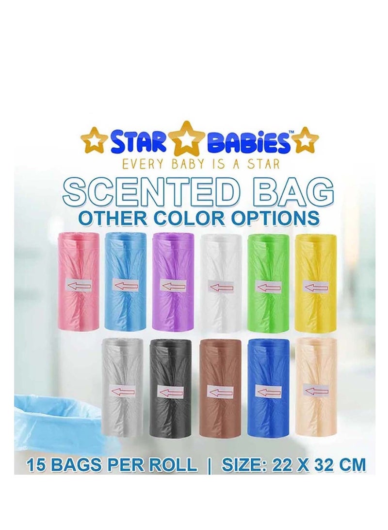STAR BABiES Combo Pack  (Scented Bag 10pcs w/Dispenser, Disposable changing mat 30pcs)-Blue  - Image 4