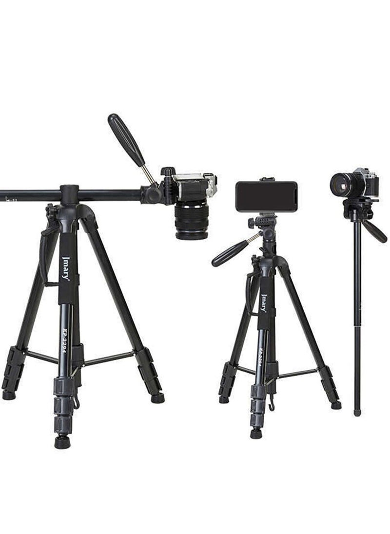 Jmary KP-2274 CameraAluminium Tripod with 4 Sections Professional Detachable Monopod Tripod with 360 Degree Head Quick Release Plate - Image 1