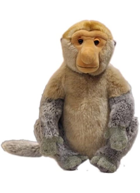 32CM Lifelike Proboscis Monkey Plush Toy Cute Slow Loris Plush Toy Doll Gift Proboscis Monkey