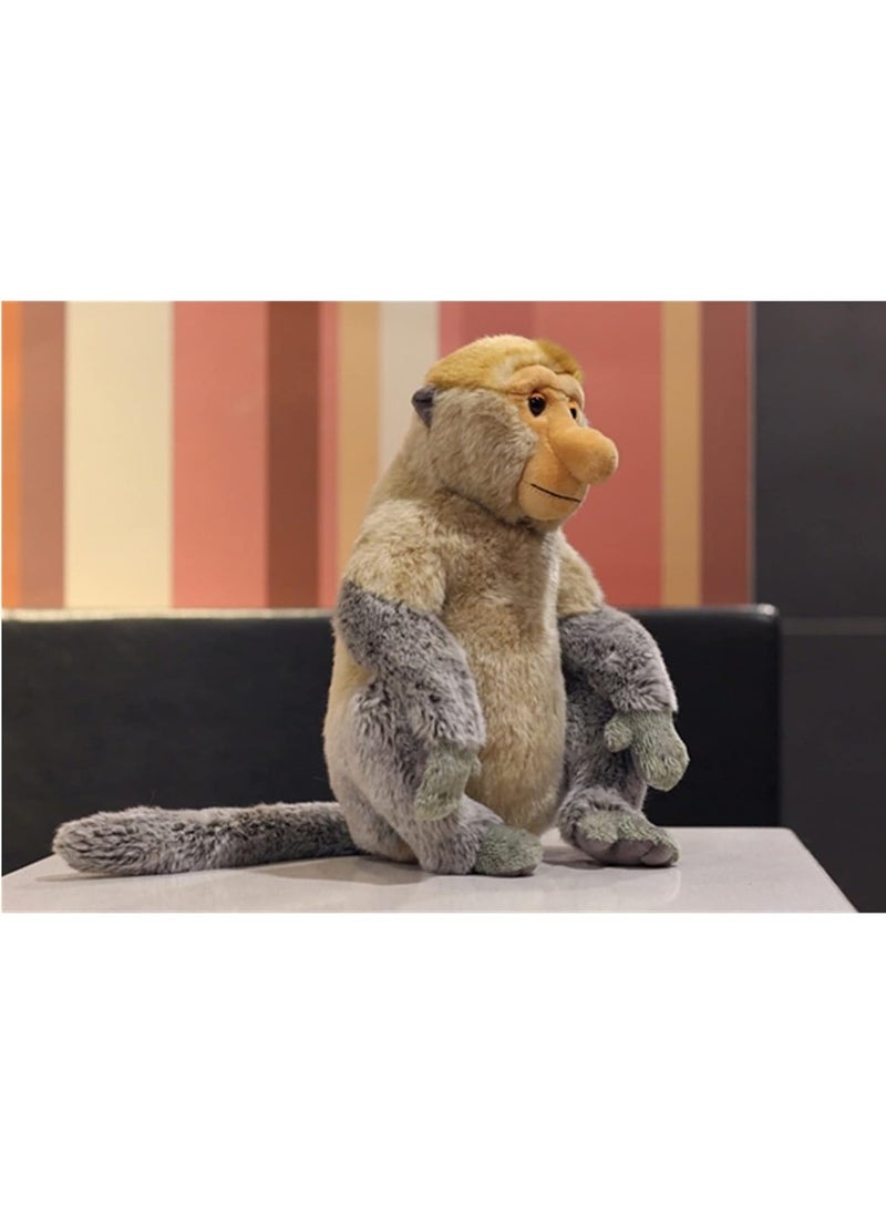 32CM Lifelike Proboscis Monkey Plush Toy Cute Slow Loris Plush Toy Doll Gift Proboscis Monkey