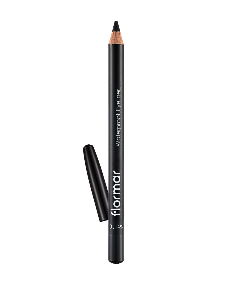 flormar Waterproof Eyeliner – 101 Black Ice – Waterproof Pencil Eyeliner, Precise Tip, Long-Wear Smooth Application 101-BLACK ICE - Image 1