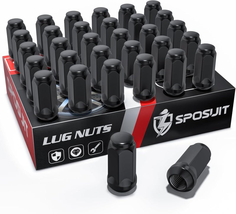 Sposuit M14x1.5 Closed End Black Lug Nuts (32 Pcs) - Image 1