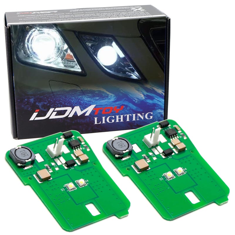 مجموعة لوحة دائرة ضوء موقف LED أبيض iJDMTOY متوافقة مع مرسيدس 2010-2013 W212 EClass E350 E550 E63 AMG PreLCI