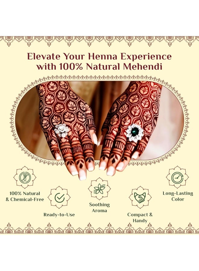 Neeta Mehendi Cone for Hand Designing Henna Mehendi Cone Bridal Mehendi Cones for Wedding Dulhan Mehendi Cone 2 Pieces - Image 2