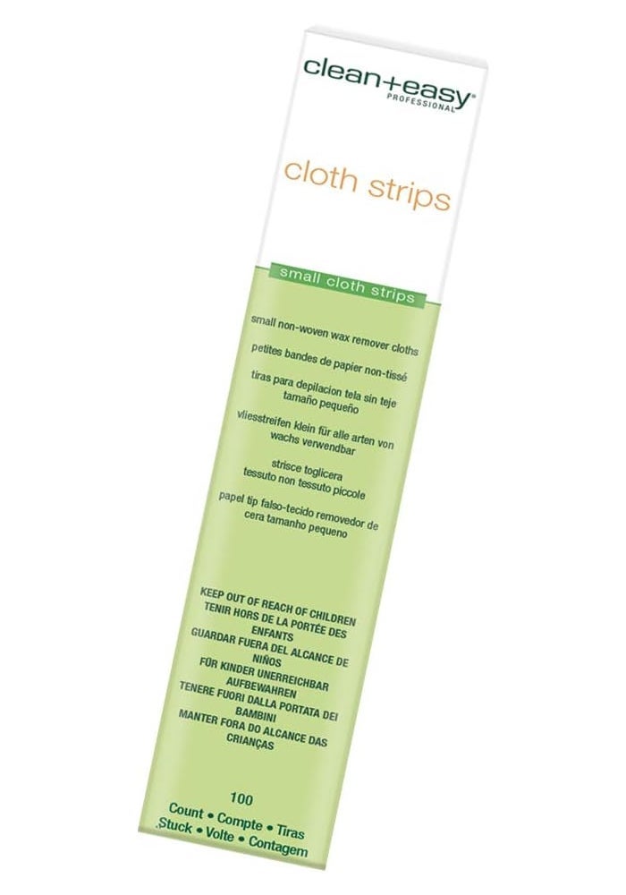 Clean + Easy C+E Small Cloth Waxing Strips for Facial Hair Removal - 100 Count - Image 1