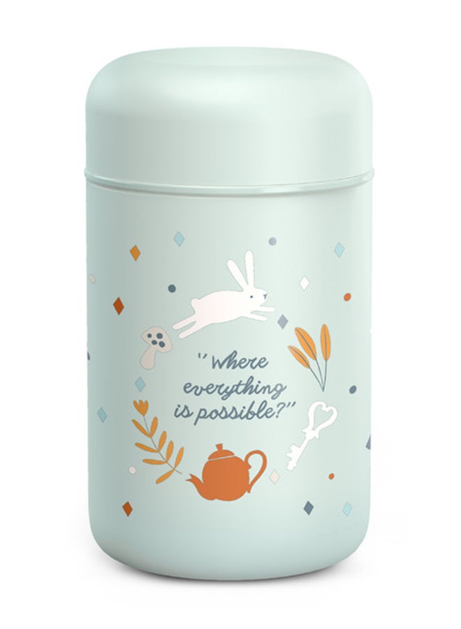 SUAVINEX Baby Food Thermos Flask for Hot & Cold Foods 100% Stainless Steel with Airtight Seal Portable Travel Baby Bottle Food Warmer 0M+ 400ml Blue - Image 1