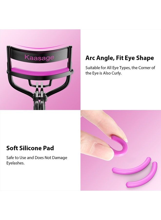 Kaasage مكبس رموش مع وسادات - مكبس رموش مع 5 وسادات سيليكون إضافية، احصل على تجعيد مثالي في 5 ثواني - Image 3