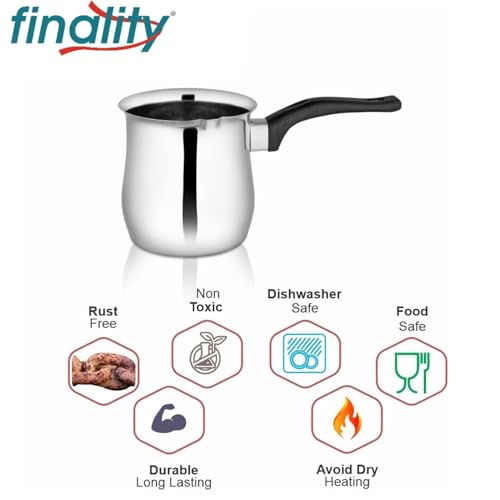 FINALITY Stainless Steel Tea/Coffee Warmer Pot with Non Heating Handle (250 ml) - Image 2