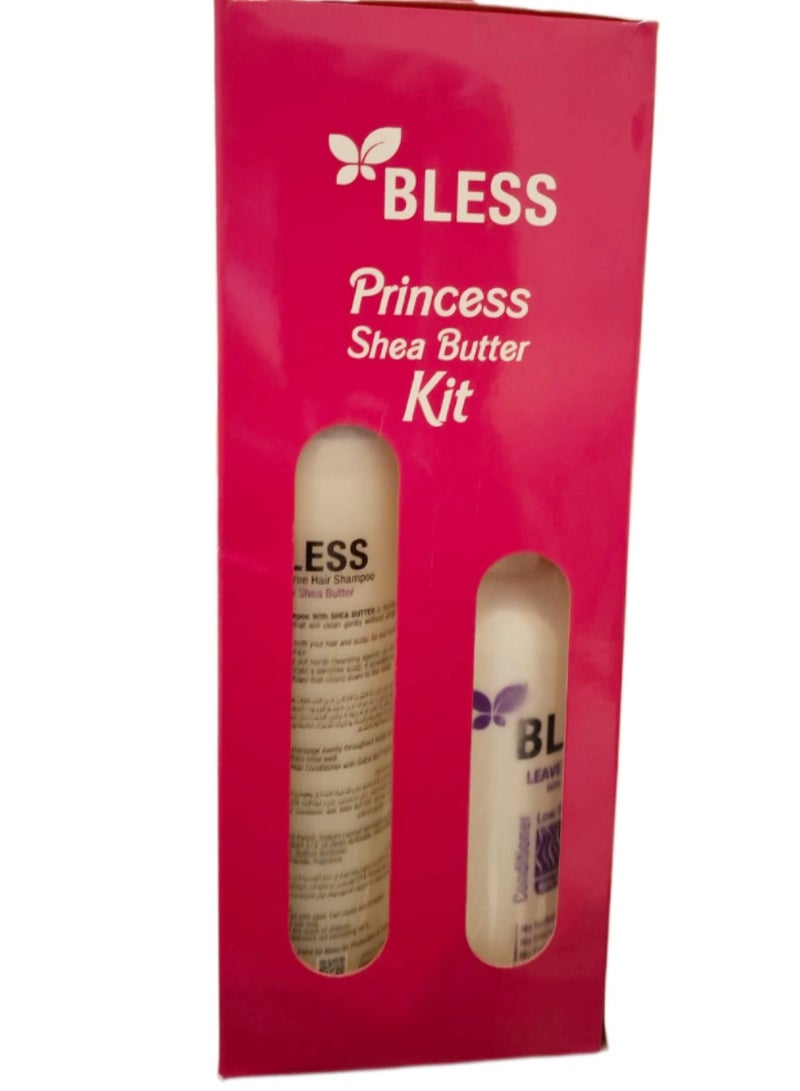Bless Shea Butter Sulfate Free Shampoo 300ml & Shea Butter Conditioner 250ml Princess Kit + Doll Gift (Packaging may Vary)  - Image 5