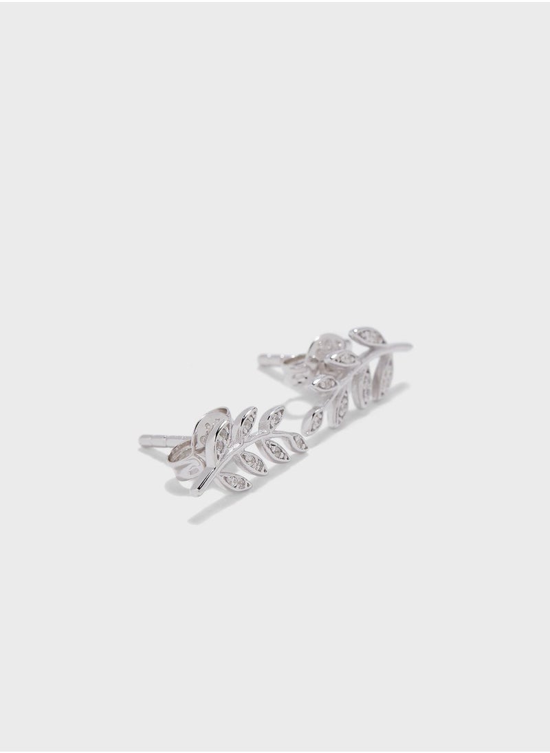 FOSSIL - JFS00483040 Olive Branch Stud Earrings - Image 1