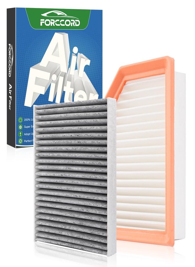 Forccord 1Pcs HEPA Cabin Air Filter and 1Pcs Engine Air Filter Fit for 2021 2022 2023 2024 2025 Nissan Rogue Replacement 272775NA1A 16546-6RA0A - Image 1