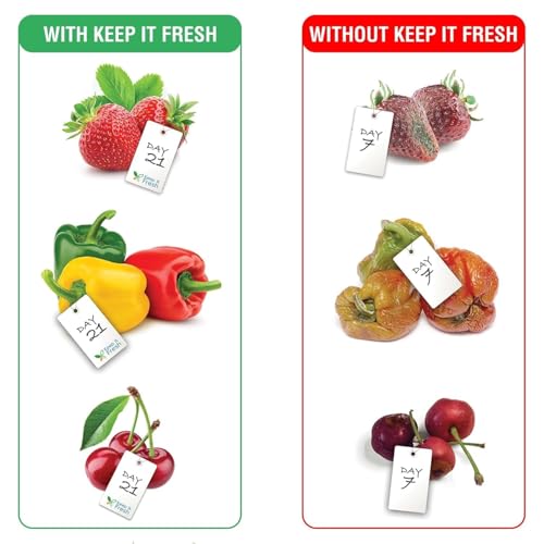 KEEP IT FRESH Zip Lock Bags, Re-Sealable Zipper for extending shelf life of Fruits, Vegetables | Refrigerator bags | Usable up to 3 Months (Pack of 2 boxes (20 Pieces per box)) - Image 4