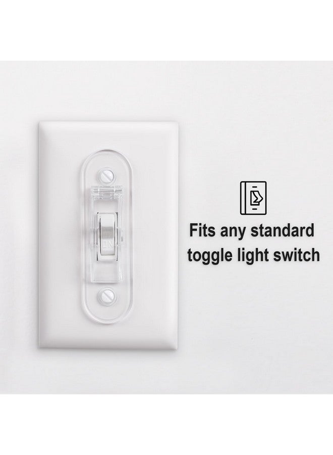 CLYMENE Wall Switch Guard, Childproof Light Switch Cover Guard | Toggle Style | Light Switch Protection | Lock Toggle Switch in On or Off Position | 4 Pack, Clear - Image 3