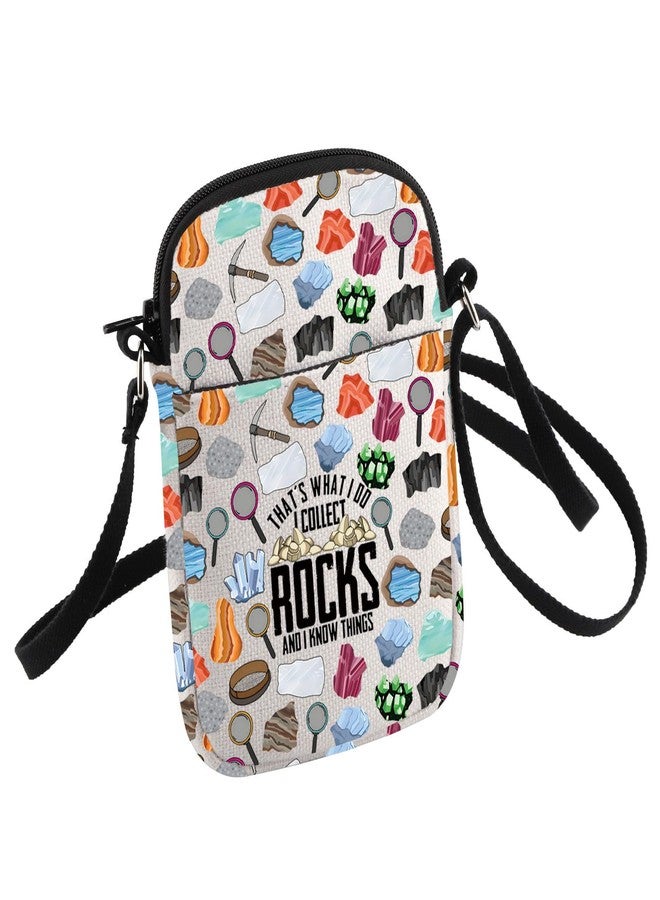 HOLLP Funny Geologist Gifts That's What I Do I Collect Rocks and I Know Things Small Sling Bag Geology Rock Crossbody Bag (That's What I Do I Collect) - Image 1