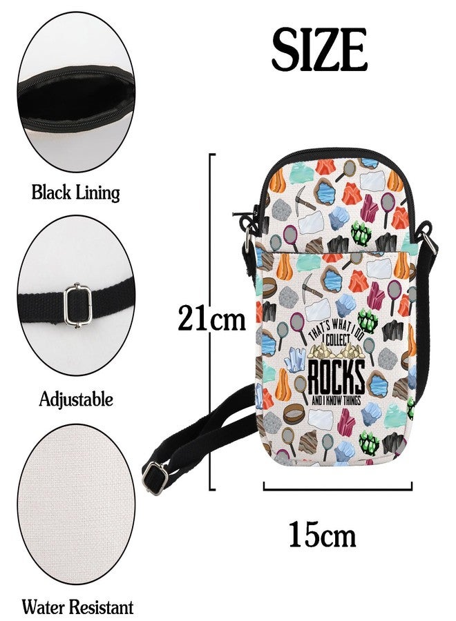 HOLLP Funny Geologist Gifts That's What I Do I Collect Rocks and I Know Things Small Sling Bag Geology Rock Crossbody Bag (That's What I Do I Collect) - Image 2