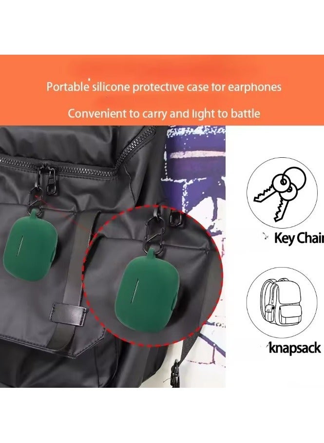 Silicone Case for HONOR CHOICE Earbuds X7 Lite  Wireless Headphone With Cleaning tools-Green - Image 3