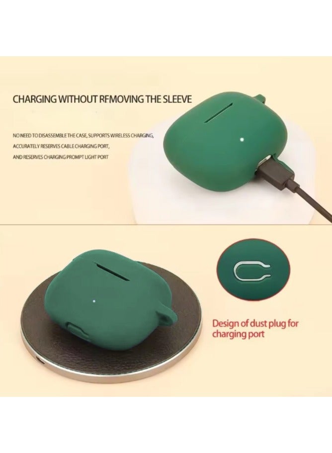 Silicone Case for HONOR CHOICE Earbuds X7 Lite  Wireless Headphone With Cleaning tools-Green - Image 4