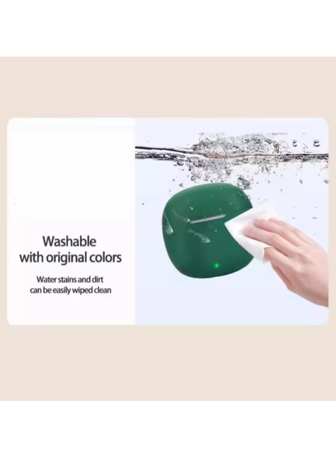 Silicone Case for HONOR CHOICE Earbuds X7 Lite  Wireless Headphone With Cleaning tools-Green - Image 5