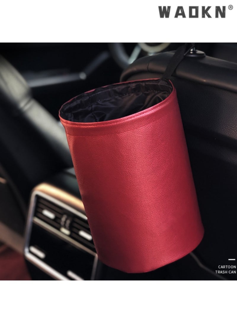 WAOKN Car Trash Bin for Vehicle Interior,Hanging Collapsible Storage Bag, Waterproof and Durable Design, Ideal for Car Travel, Compact and Space-Saving Garbage Can for Auto Accessories - Image 2