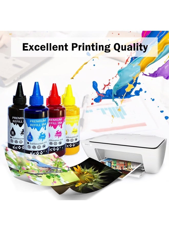 ECVV Sublimation Ink Refilled for Epson C88 C88+ WF7720 ET2720 WF7710 ET2650 ET2750 WF2750 WF3620 Printer(1Black 1Cyan 1Magenta 1Yellow,4-Pack) - Image 2