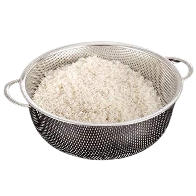 13 SOEME Multipurpose Stainless Steel Rice and Fruit Washing Colander Double Handle Mesh Strainer Easily in The Kitchen Bowl Pasta Rice Fruit Vegetable Drainer - Image 1
