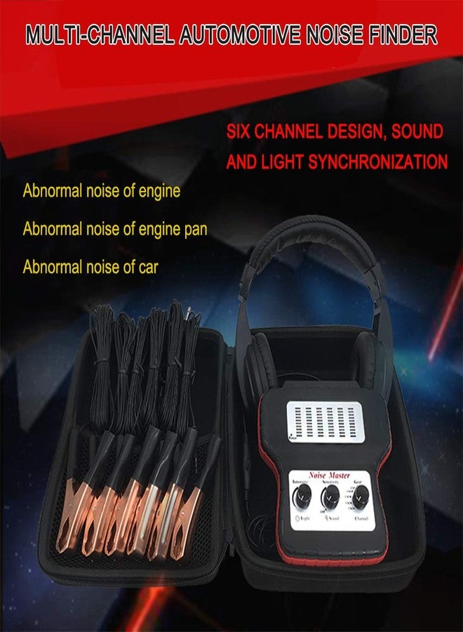 Shkalacar Chassis Ears Automotive Electronic Stethoscope, Mechanic Stethoscope Car Engine Noise Detector with Headphones, Multi-Channel Sensitivity Diagnostic with Extension Cables & Handbag - Image 2