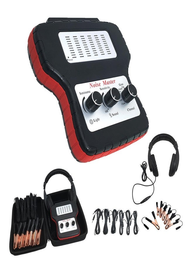 Shkalacar Chassis Ears Automotive Electronic Stethoscope, Mechanic Stethoscope Car Engine Noise Detector with Headphones, Multi-Channel Sensitivity Diagnostic with Extension Cables & Handbag - Image 1