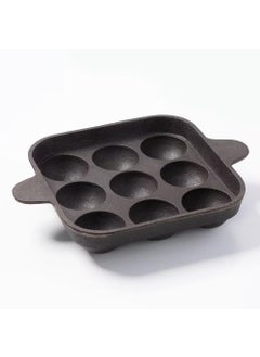 Wakefit Wakefit Appe Maker | 9 Cavities, 10 Inches | Pre-Seasoned Paniyaram Pan, Appam Maker, Appe Pan, Appam Pan, Appe Pan Cast Iron, Appe Maker Cast Iron, Appe Stand, Cast Iron Paniyaram Pan (Glitz)  - Image 3