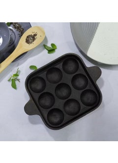Wakefit Wakefit Appe Maker | 9 Cavities, 10 Inches | Pre-Seasoned Paniyaram Pan, Appam Maker, Appe Pan, Appam Pan, Appe Pan Cast Iron, Appe Maker Cast Iron, Appe Stand, Cast Iron Paniyaram Pan (Glitz)  - Image 5