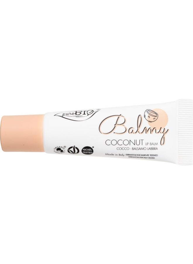 puroBio Balmy Moisturizing Lip Balm 04 Coconut 10ml - Image 1