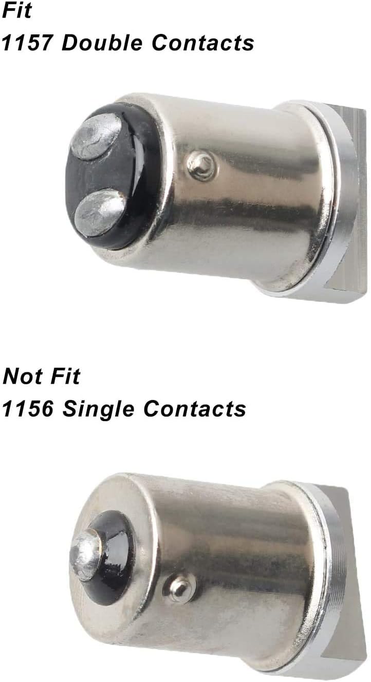 NTHREEAUTO 1157 Sequential LED Smoked Turn Signals, 2Inch Bullet Motorcycle Blinkers Compatible with Harley Sportster Dyna Softail Road King Electra Glide Touring (SMD Bulbs) - Image 4