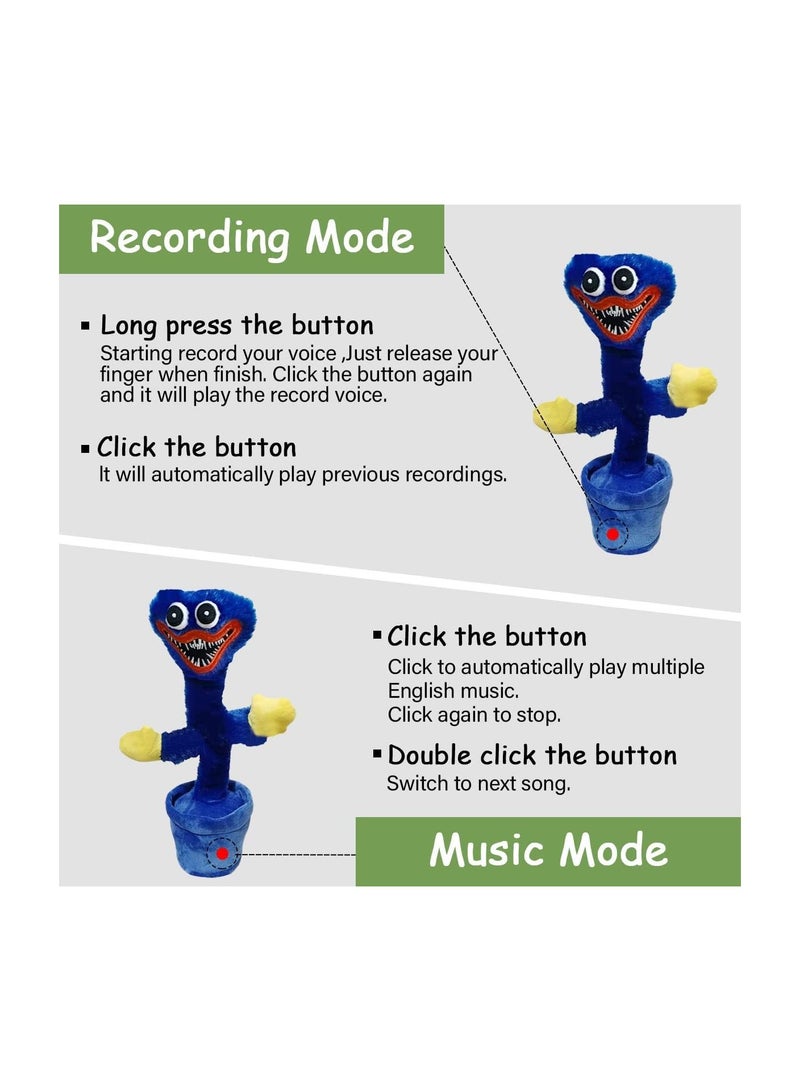 Poppy Playtime Toy Huggy Wuggy Singing Dancing Recording Figure Doll Plush Puppet  - Image 3
