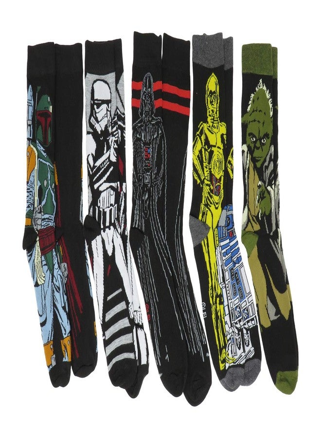 Hyp Star Wars Character Profiles Crew Socks 5 Pair Pack