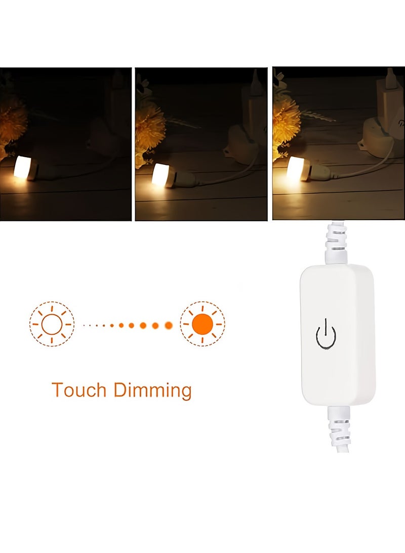 LED Strip Light Dimmer Switch, Brightness Adjust Switch Controller Connector, Usb Female To Male Extension Cord With Touch Switch Controller For Led Strips Lights, (Usb Touch White) - Image 4