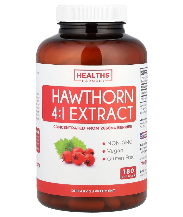 Healths Harmony Hawthorn 4:1 Extract 2660 mg 180 Capsules