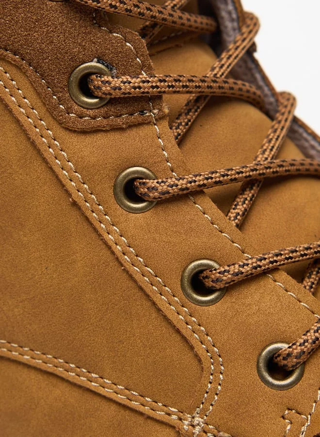 Lee Cooper Mens Logo Detail Chukka Boots with Zip Closure