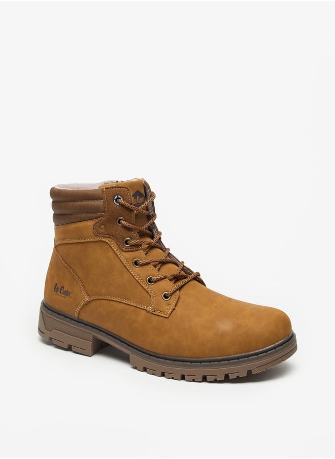 Lee Cooper Mens Logo Detail Chukka Boots with Zip Closure  - Image 1
