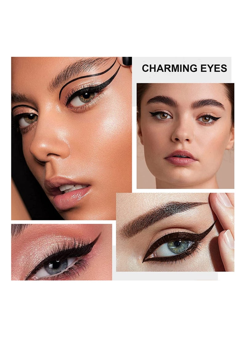 KASTWAVE - Waterproof Liquid Eyeliner, Long Lasting Black Eyeliner, Easy to Control Matte Thin Eyeliner, Quick Dry Makeup Eyeliner for Women Girls, All Beginners, 5ML - 2Pcs - Image 1