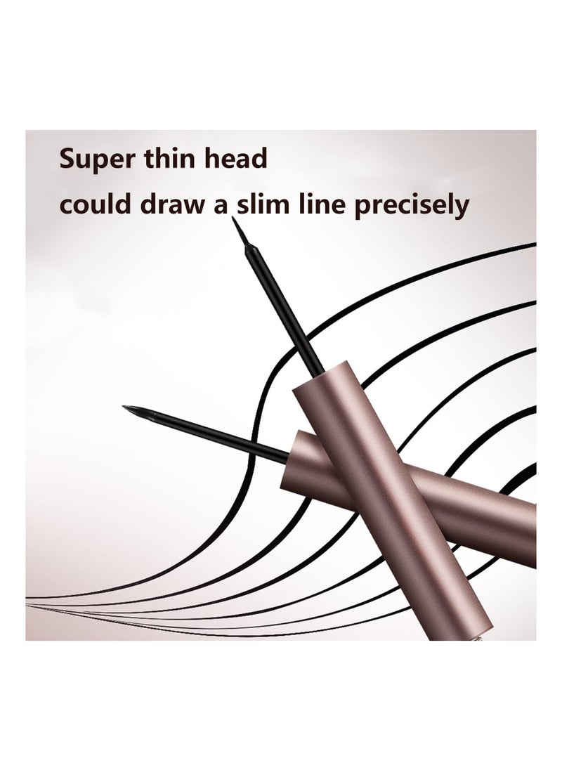 KASTWAVE - Waterproof Liquid Eyeliner, Long Lasting Black Eyeliner, Easy to Control Matte Thin Eyeliner, Quick Dry Makeup Eyeliner for Women Girls, All Beginners, 5ML - 2Pcs - Image 1