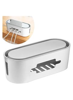 Joyzzz Cable Management Boxes, Cord Organizer to Hide Conceal Power Strips and Electrical Cords from Computers Desk, Wire Organizer Floor Cable Organizer Box, Hide Wires to Keep Tidy for Home Office