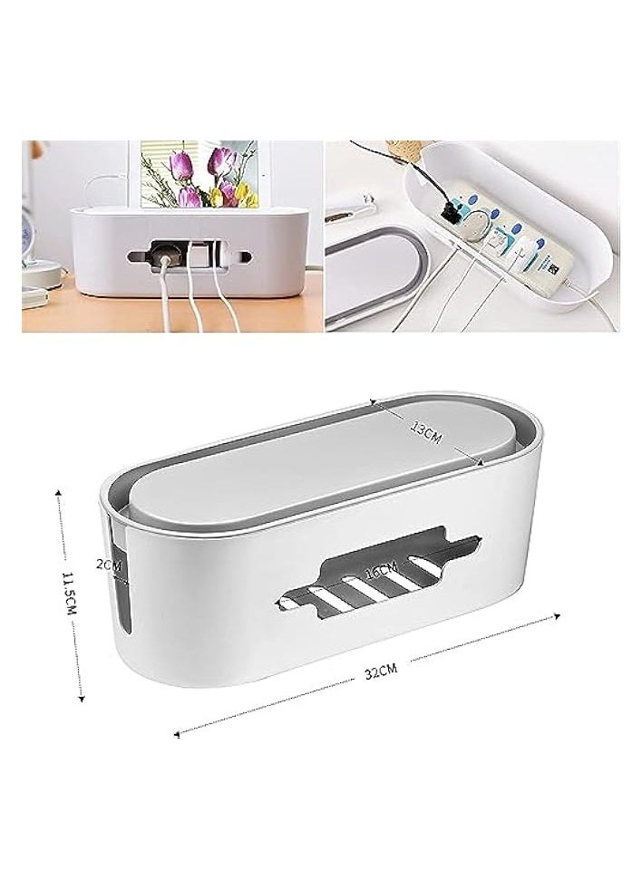 joyzzz - Joyzzz Cable Management Boxes, Cord Organizer to Hide Conceal Power Strips and Electrical Cords from Computers Desk, Wire Organizer Floor Cable Organizer Box, Hide Wires to Keep Tidy for Home Office - Image 1