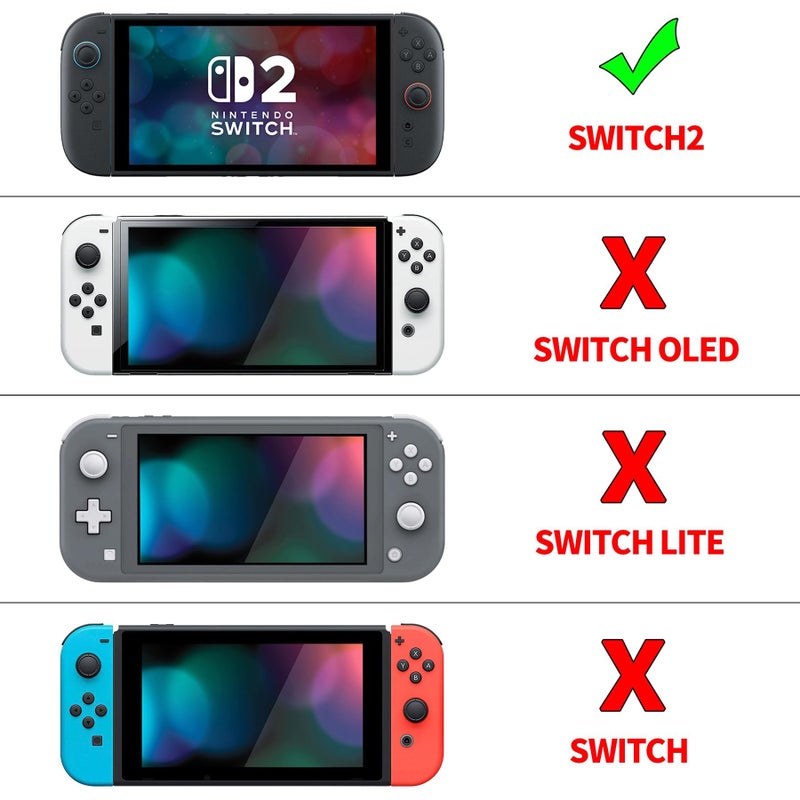 PlayVital for Switch 2 Beyond-Grip Dockable Case, Interchangeable FPS/Omni Ergonomic Grips + Military-Grade Drop Protective Cover + 2 Joystick Caps for Nintendo Switch 2 (Red & Orange)â€‹ - Image 2